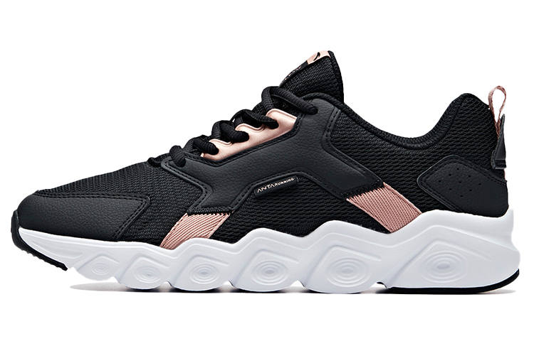 ANTA Running Shoes Women's Low Top Black/Anta White/Rose Gold