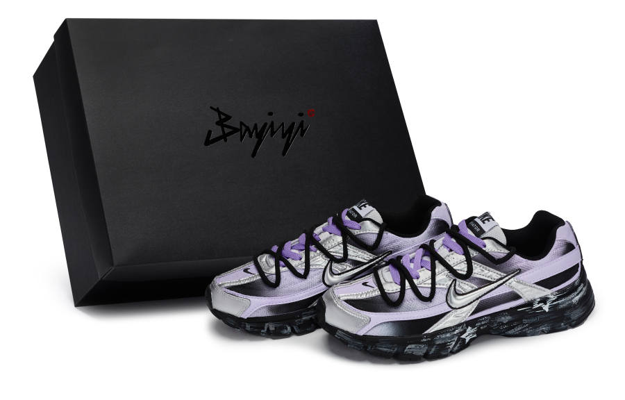 Nike Nike Initiator Breathable Low top Running Shoes Men's Black Purple Silver