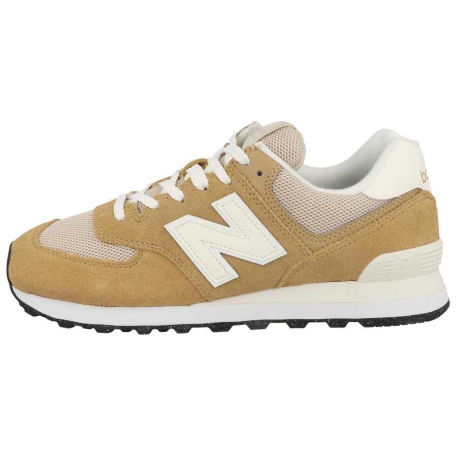 New Balance New Balance NB 574 Abrasion Resistant Rebound Low top Running Shoes Men's Beige Yellow