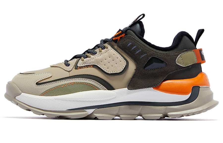 QIAODAN Sunset Glow, Fleece Lined, Comfortable Cushioning Abrasion Resistant Breathable Low top Running Shoes Men's