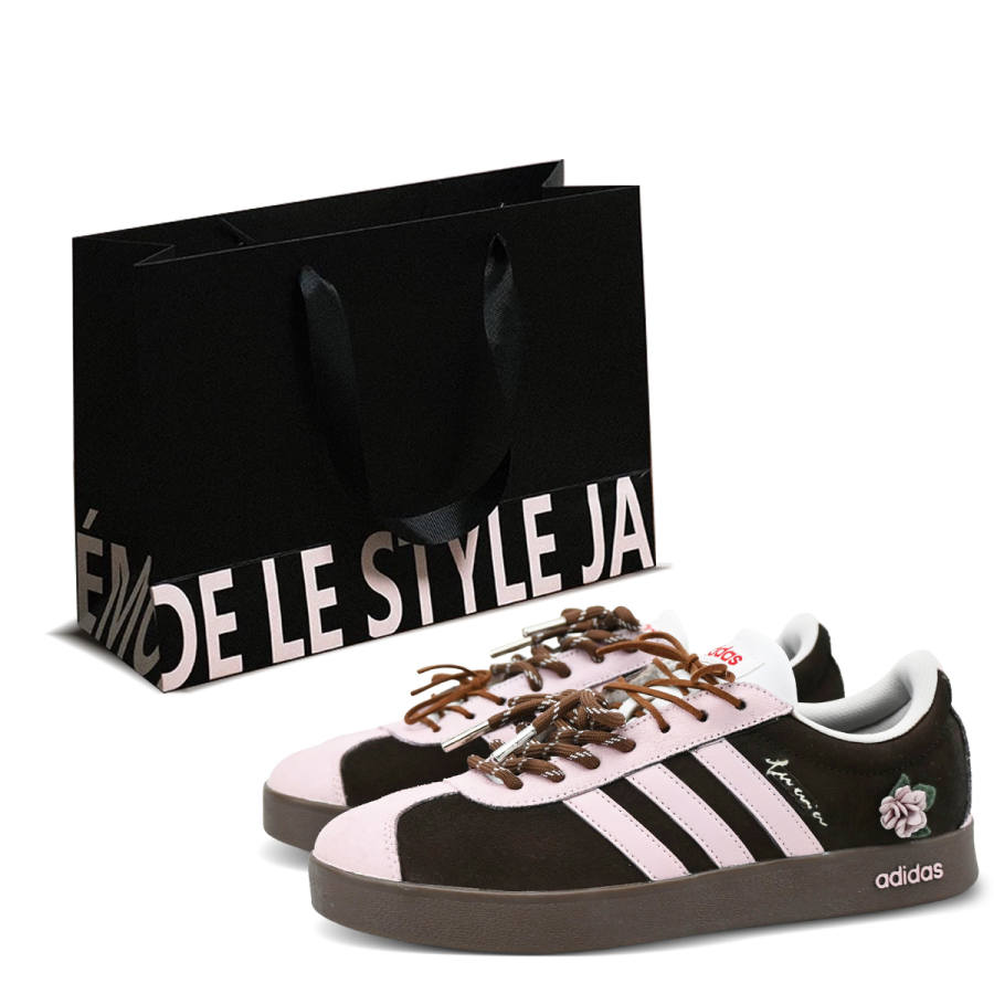 Adidas Adidas VL COURT 2.0 German Army Trainers Women's Low Top Pink Brown