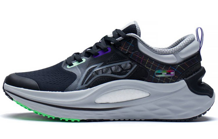 Li-Ning Li Ning Furious Rider 6.0 Support Low top Running Shoes Men's Black Gray