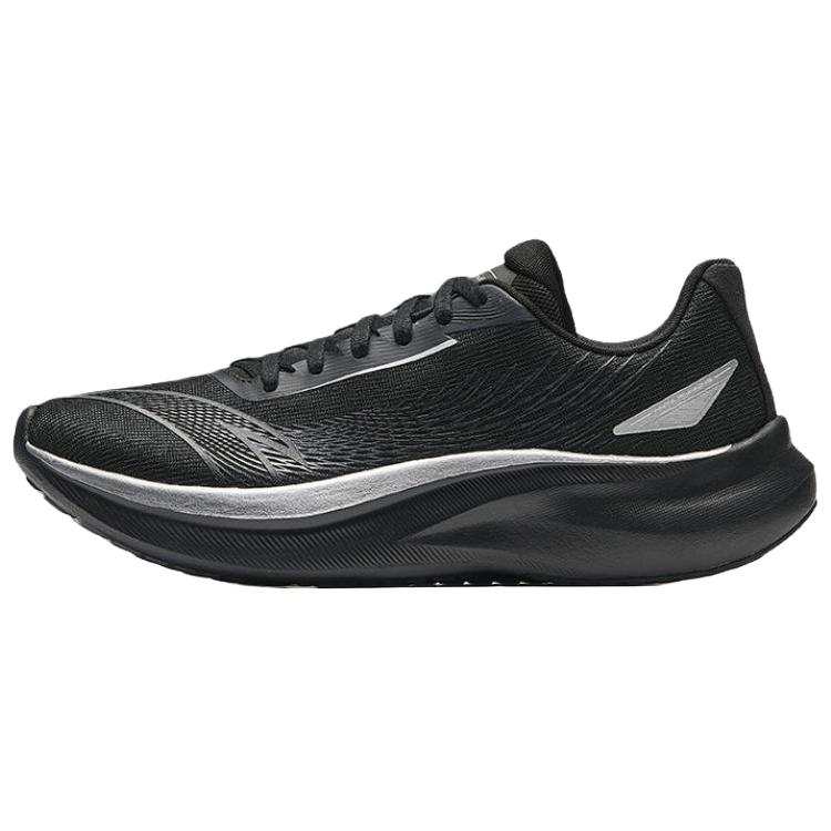 Anta Wind Speed Slip Resistant, Abrasion Resistant, Breathable Low top Training Sprint Running Shoes Men's Black Silver