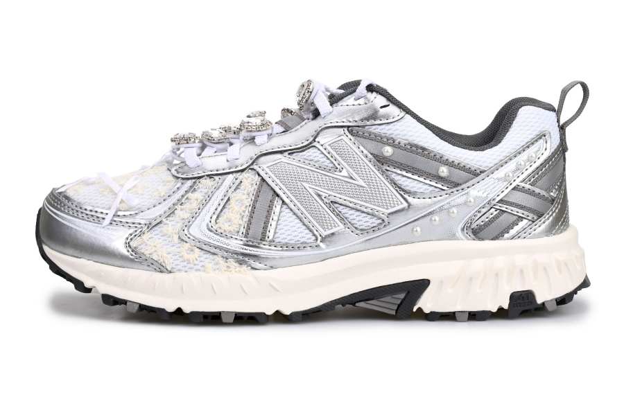 New Balance New Balance NB 410 Cushioning Slip Resistant Low top Running Shoes Unisex White Silver