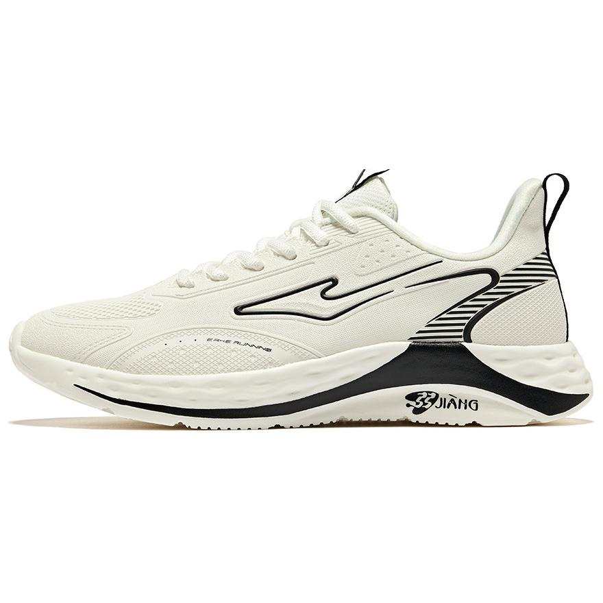 Erke Comfortable And Breathable Cushioning, Wear Resistant Low top Casual Running Shoes Men's White Black