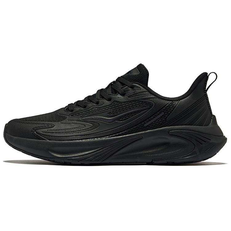 Erke Cushioning Abrasion Resistant Breathable Low top Running Shoes Men's Jet Black