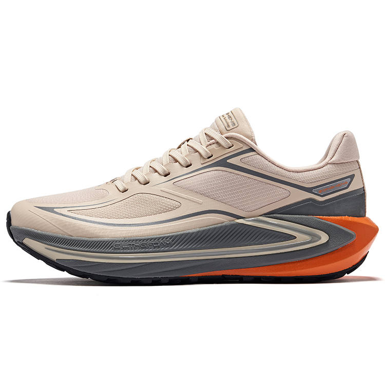 Erke Cushioning Slip Resistant Rebound Low top Casual Running Shoes Men's Birch Wood Steel Gray