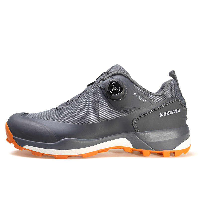 HUMTTO Outdoor Shoes Men's Low Top Gray Orange