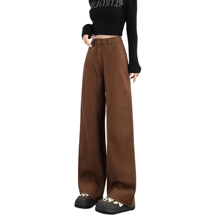 Tonlion Jeans Women's Moderate Wide Leg Pants