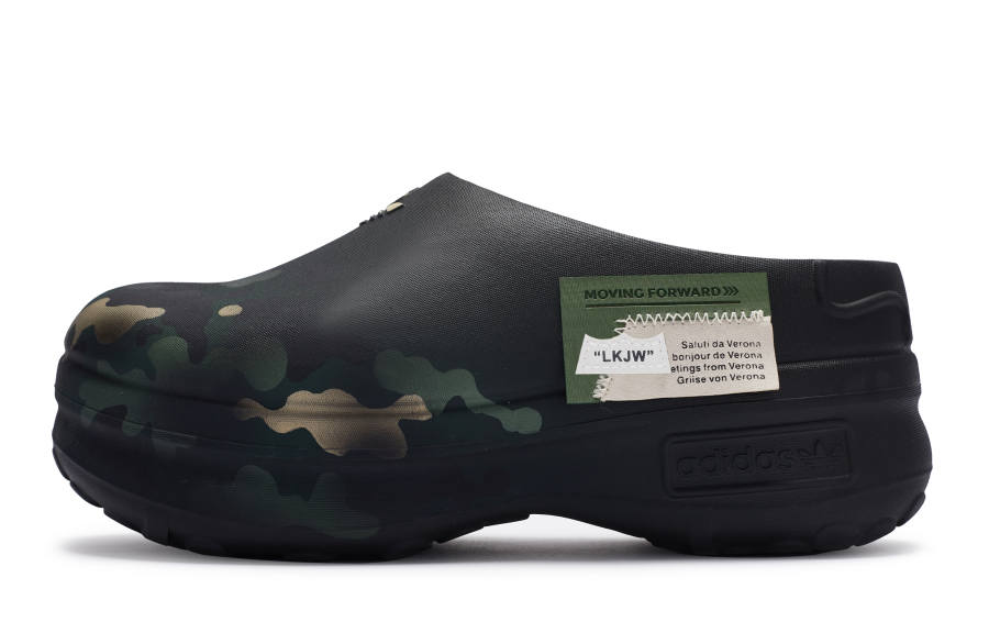 Adidas Originals AdiFOM Stan Smith Mule Odor Resistant Closed Toe Slippers Unisex Camouflage Black