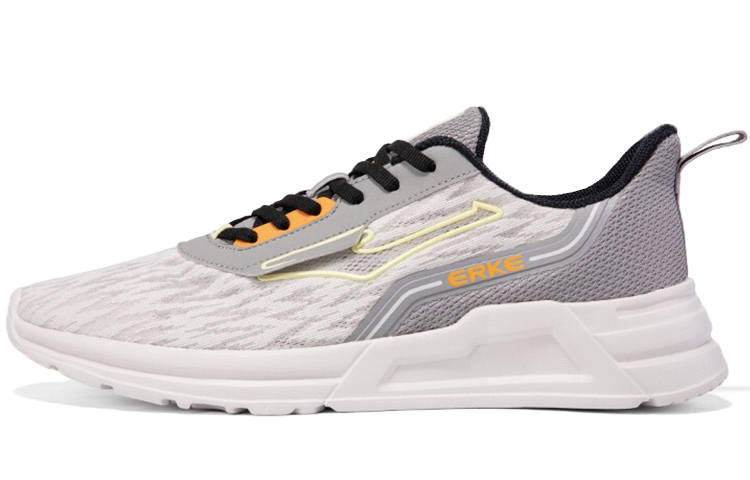 Erke Cushioning Slip Resistant Breathable Low top Running Shoes Men's Gray