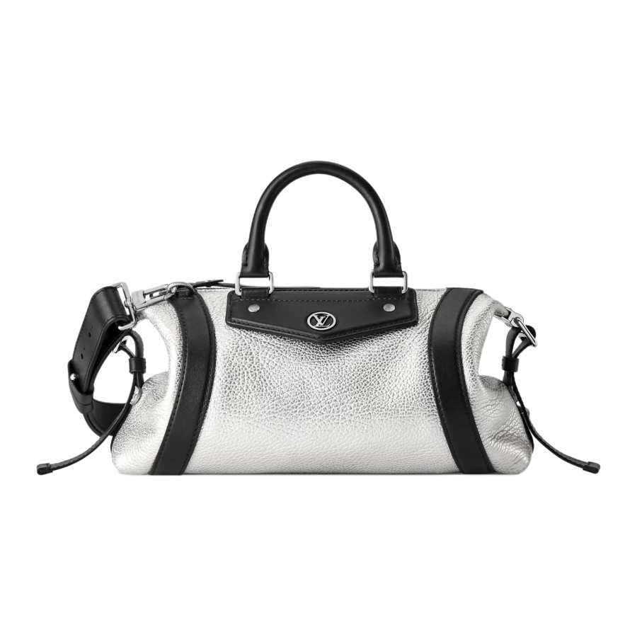 LOUIS VUITTON BIKER Cow Leather One Shoulder Handbag Small Women's Silver