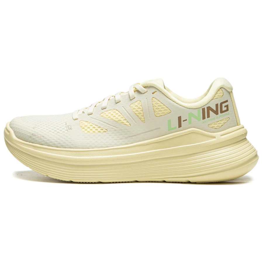Li-Ning Li Ning Ling Yue Slip Resistant, Breathable, Lightweight Low top Casual Running Shoes Women's Yellow
