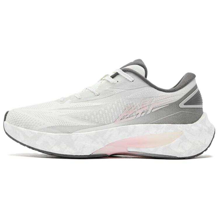 QIAODAN Flying Shadow 4.0 Fabric Cushioning Slip Resistant Low top Casual Running Shoes Women's White Gray