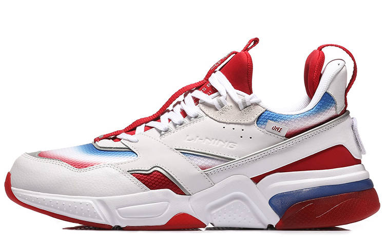 Li-Ning Li Ning 001 Running Shoes Unisex Low Top White/Red