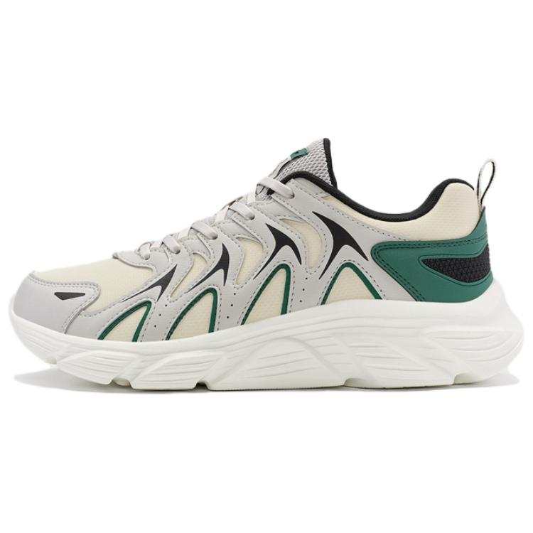 XTEP Comfortable Abrasion Resistant Low top Casual Running Shoes Men's White Green