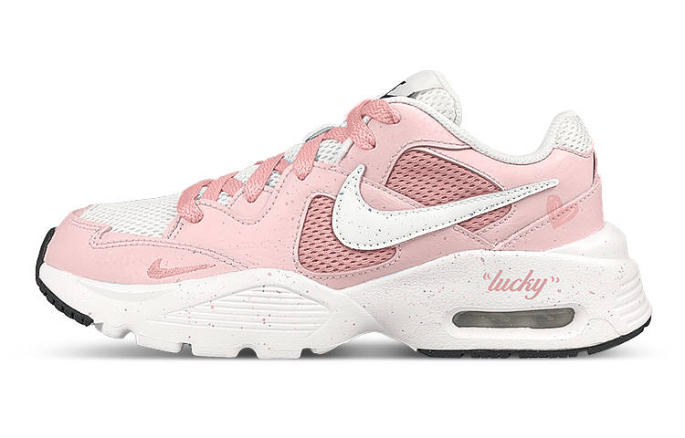 Nike Nike Air Max Fusion Cushioning Slip Resistant Abrasion Resistant Low top Running Shoes Women's White Pink