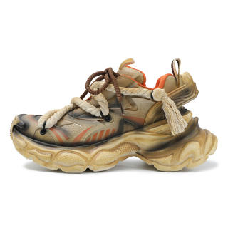 X·LUN Cushioning Slip Resistant Breathable Cushioning Slip Resistant Breathable Low top Chunky Sneakers Unisex Desert