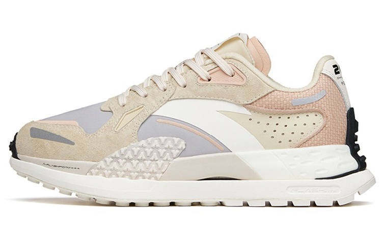 Anta Star C202 Comfortable Slip Resistant Abrasion Resistant Low top Running Shoes Women's Beige Yellow Gray