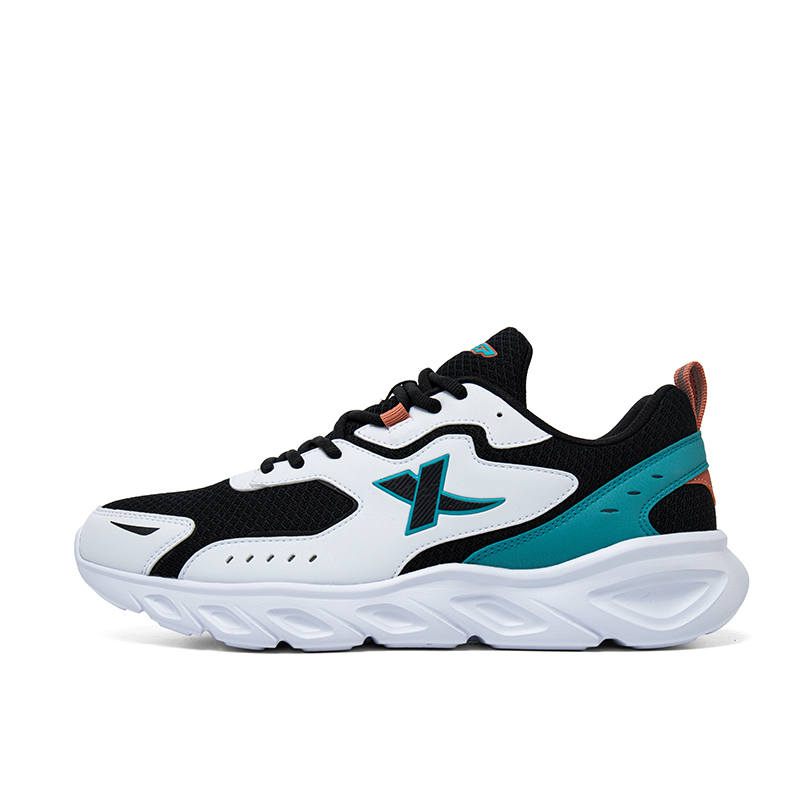 XTEP Breathable Lightweight Breathable And Lightweight Low top Running Shoes Men's White Black