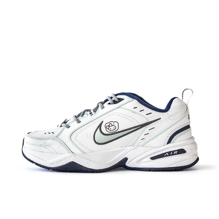 Nike Nike Air Monarch 4 Slip Resistant Abrasion Resistant Low top Chunky Sneakers Unisex White Green