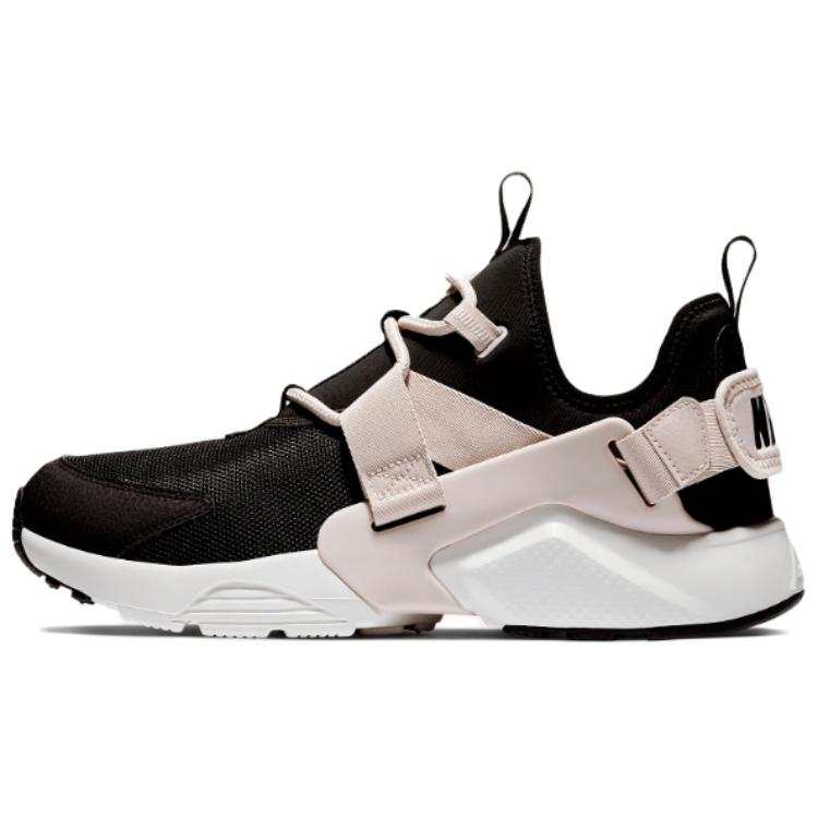 Nike Nike Air Huarache Cushioning Slip Resistant Low top Running Shoes Women's Black White Pink