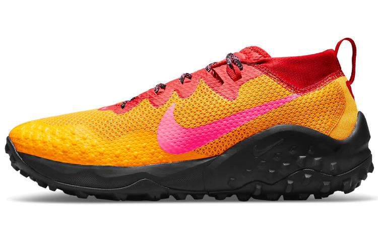 Nike Nike Wildhorse 7 Fabric Cushioning Slip Resistant Breathable Coverage Low top Running Shoes Men's Orange Red