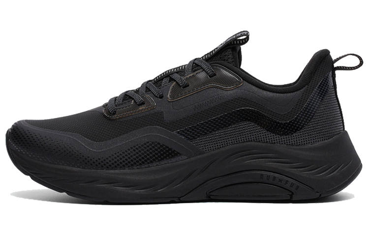 XTEP Cushioning Slip Resistant Abrasion Resistant Low top Running Shoes Men's Black