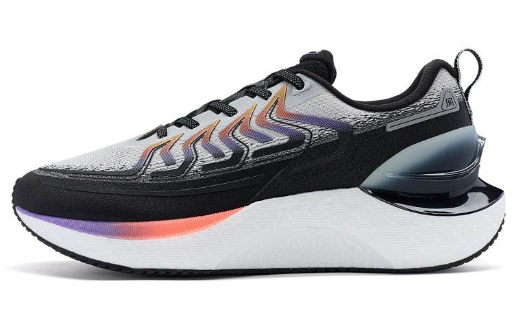 XTEP Wind And Fire 27 Fabric Abrasion Resistant Breathable Low top Running Shoes Men's Lunar Stone Gray/Black