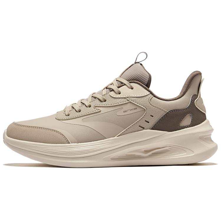 Erke Leap 2.0 Cushioning Waterproof Rebound Low top Running Shoes Men's Light Linen Brownstone
