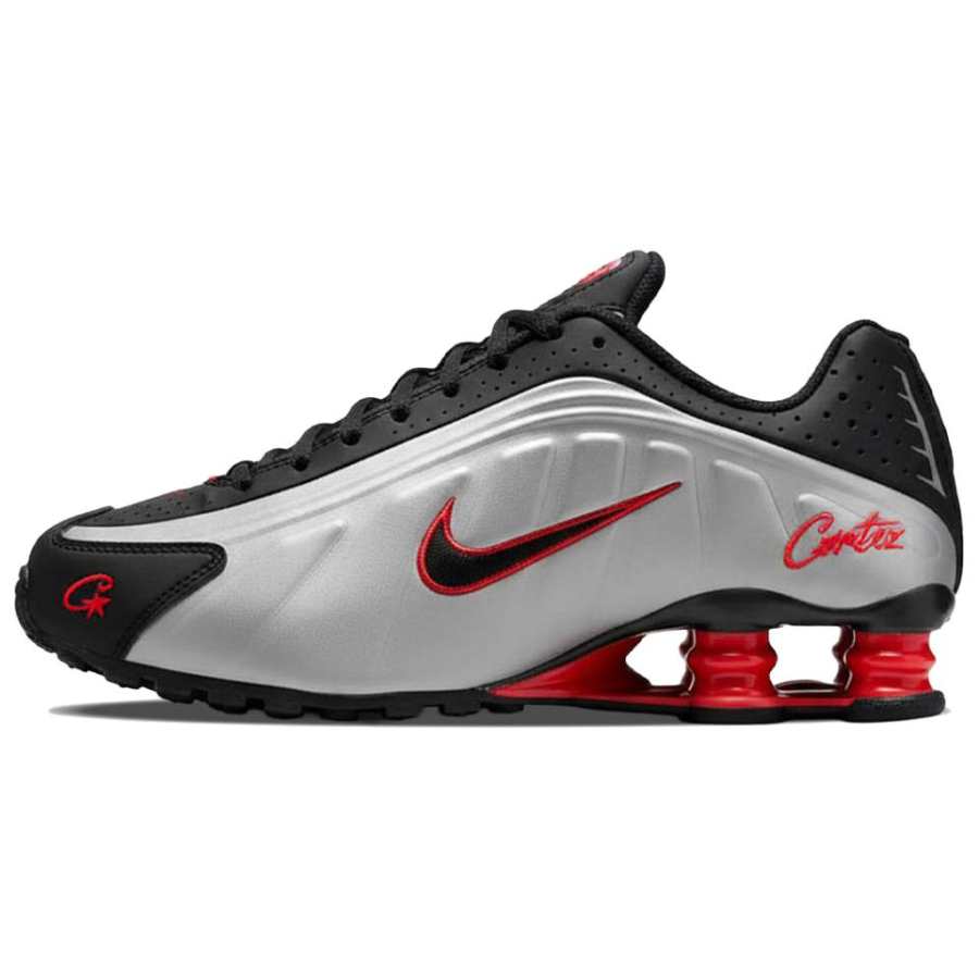 Nike Corteiz x Nike SHOX R419 Running Shoes Unisex Metallic Silver
