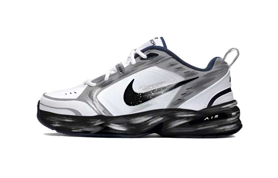 Nike Nike Air Monarch 4 Moon Plan Abrasion Resistant Low top Chunky Sneakers Unisex Gray White