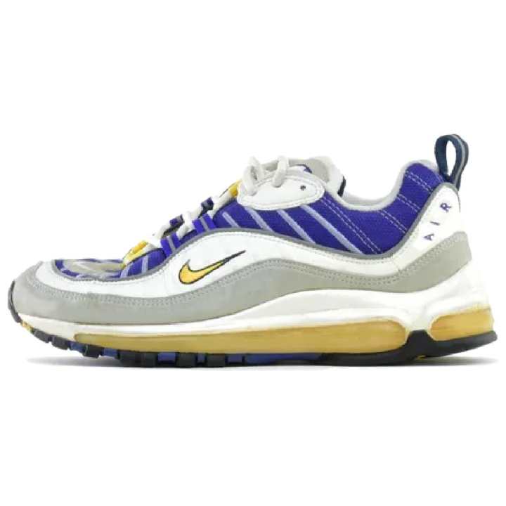 Nike Nike Air Max 98 Low top Running Shoes Women's White Blue