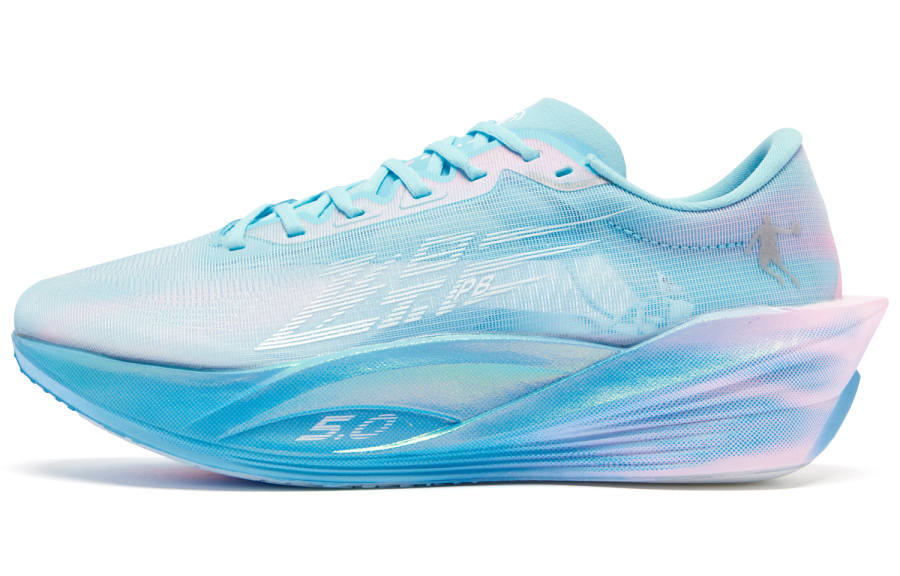 QIAODAN Flying Shadow PB5.0 Low top Q KUNGFU PRO Technology Racing Running Shoes Women's Blue Pink