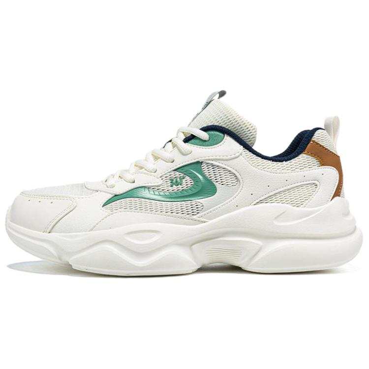 361° Low top Casual Running Shoes Men's White Green Brown