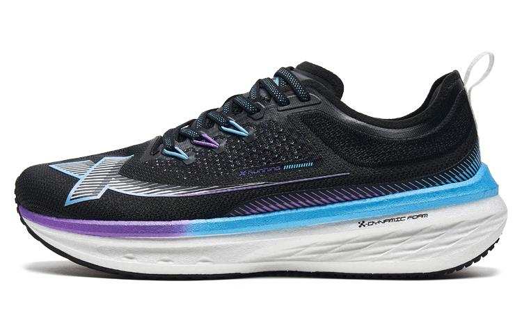 XTEP Cushioning Breathable Lightweight Cushioning Breathable Lightweight Low top Running Shoes Men's Black Blue Purple