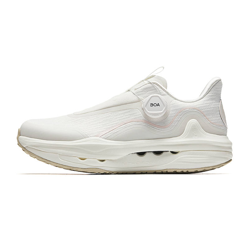 Anta Slip Resistant Abrasion Resistant Low top Running Shoes Women's Papyrus White