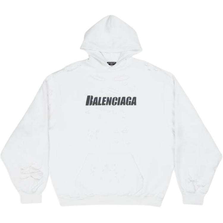 Balenciaga Caps Destroyed Oversize Fit Hoodie