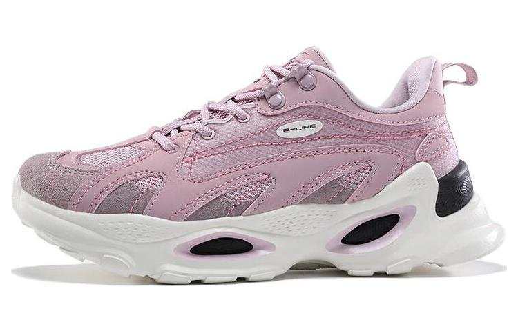 PEAK Taichi 101 Slip Resistant Abrasion Resistant Low top Chunky Sneakers Women's Gray Pink