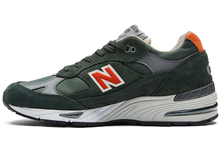 New Balance 991 New Balance Made In England 'Forest Green Orange'