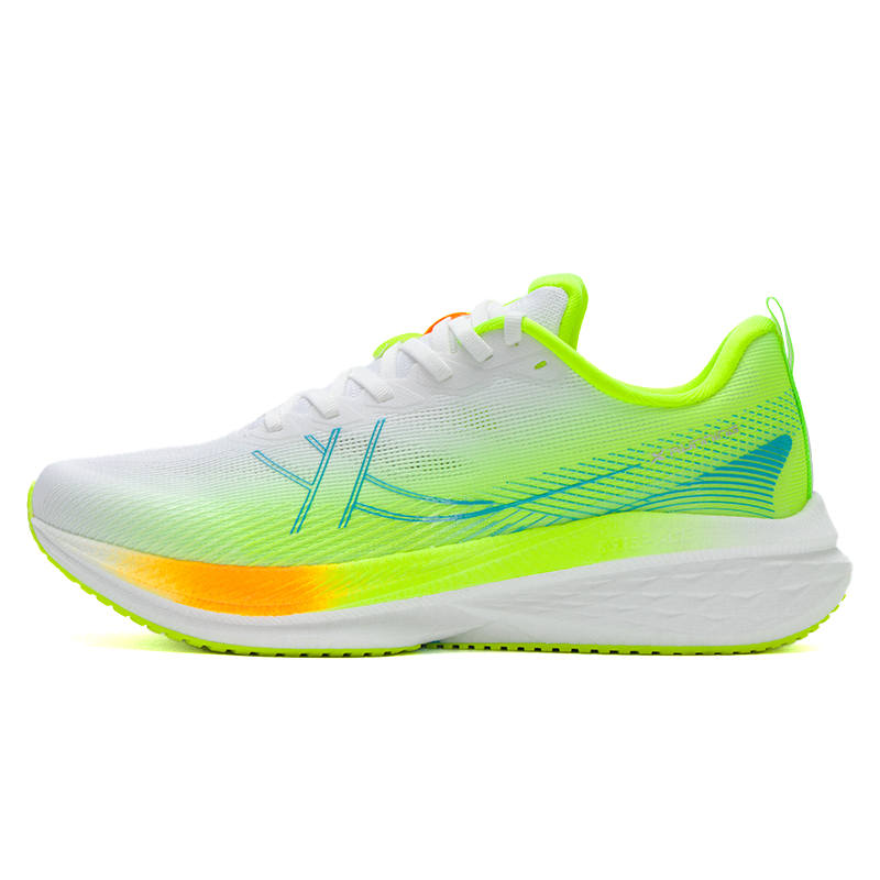 XTEP Slip Resistant Abrasion Resistant Low top Running Shoes Men's Classic White New Neon Green
