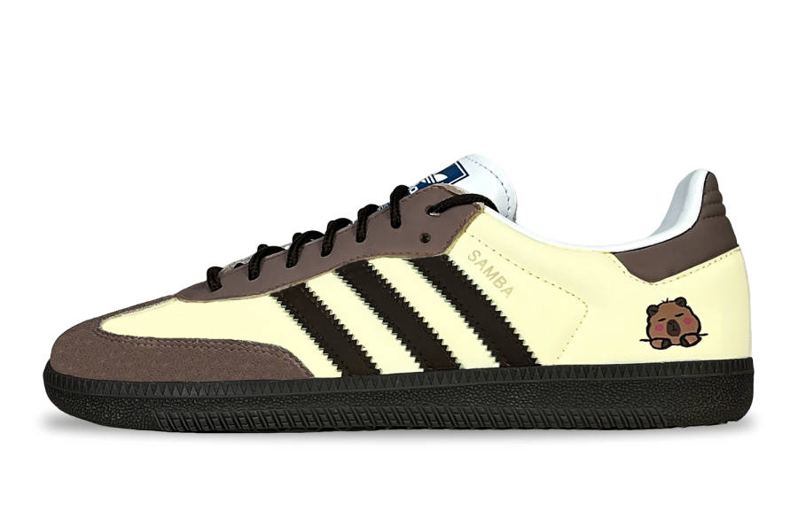 Adidas Originals SAMBA OG Capybara Low top Skateboard Shoes Unisex Brown Yellow