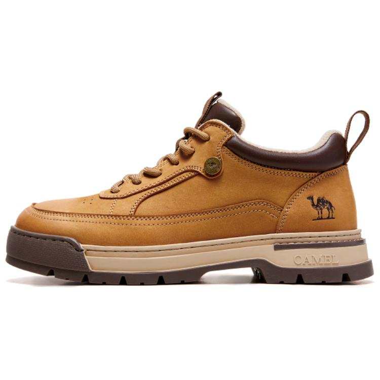CAMEL Top Grain Cow Leather Abrasion Resistant Slip Resistant Short Outdoor Boots Men's