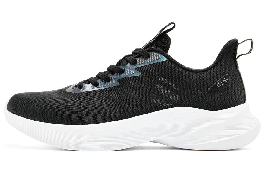 QIAODAN Slip Resistant, Breathable, Lightweight Low top Q LITESPEED Technology Running Shoes Men's Black White