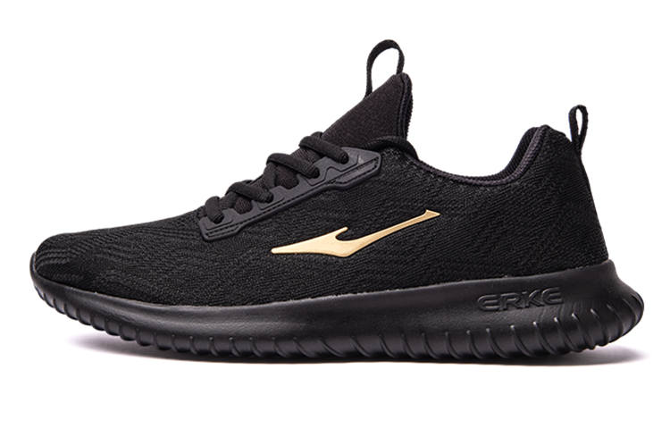 Erke Low top Running Shoes Men's Black Gold