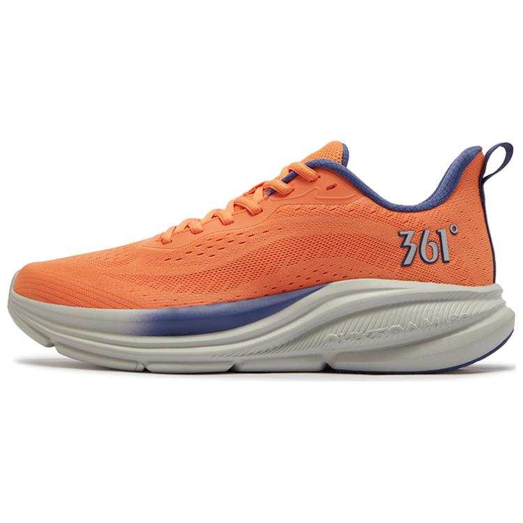 361° Abrasion Resistant Breathable Low top Sprint Running Shoes Men's Orange Blue