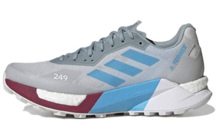 Adidas Adidas Wmns Terrex Agravic Ultra Trail 'Grey Sky Rush Burgundy' Women's
