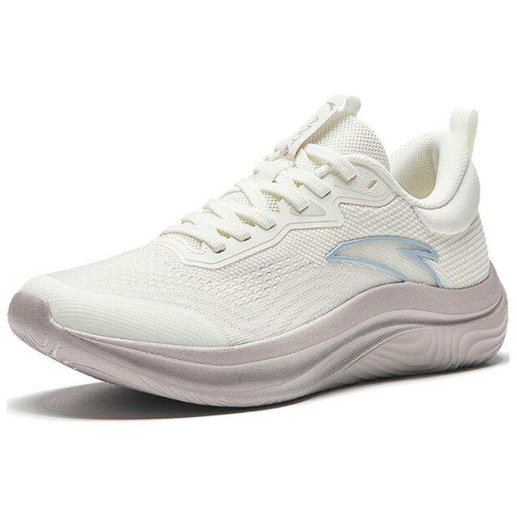 Anta Cushioning, Wear Resistant Low top Running Shoes Women's Ivory White