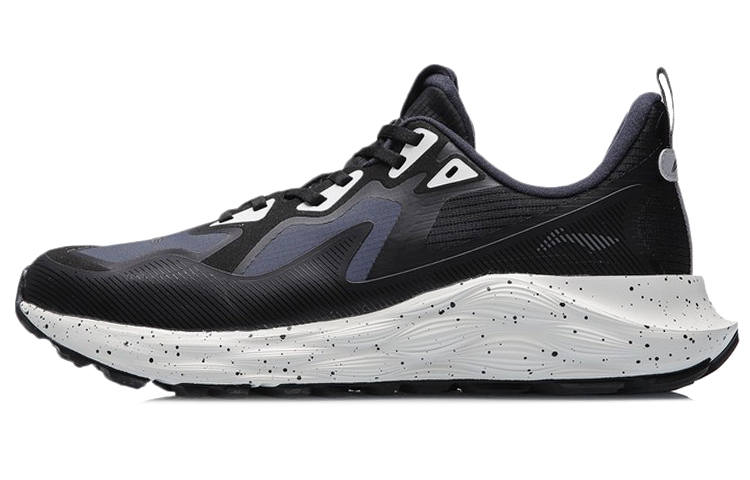 Li-Ning Li Ning Cloud Shield Lightweight Rebound Cushioning Low top Running Shoes Unisex Black Gray