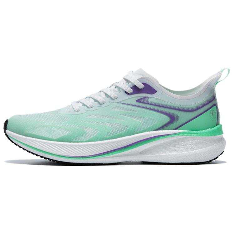 QIAODAN Light Speed 4.0 PLUS Comfortable Cushioning Breathable Coverage Low top Running Shoes Men's White Green